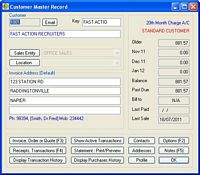 BGOffice Customer Master Record